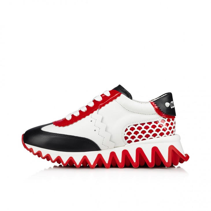 Christian Louboutin Kid's Mini Shark Flat Red Sole Runner Sneakers, Toddlers/Kids Version Multi