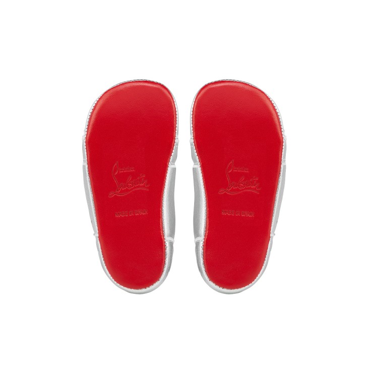 Christian Louboutin Kid's Funnyto Logo Heel Cap Sneakers