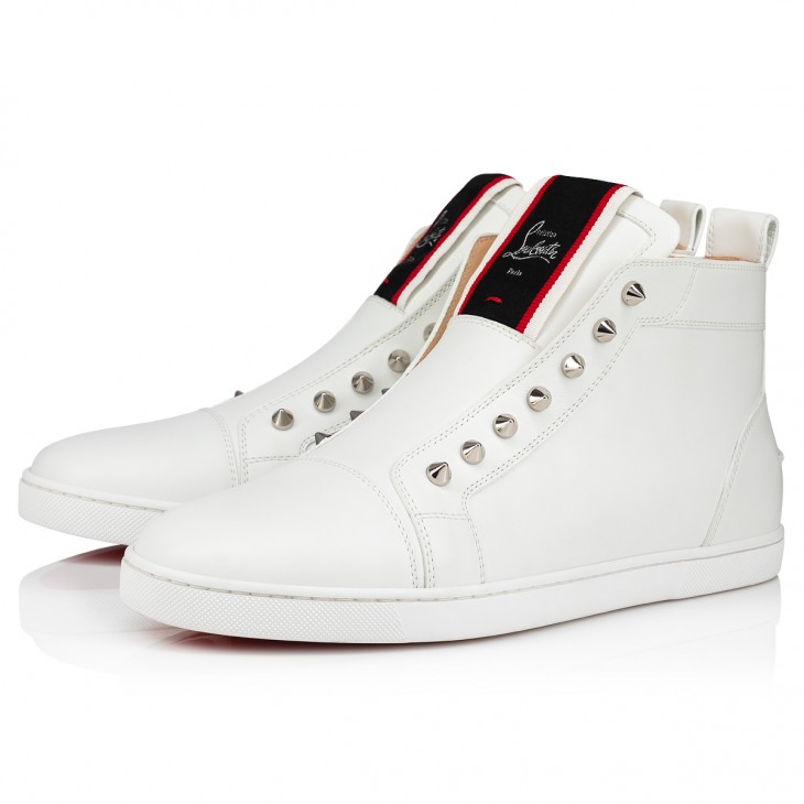 F.A.V A Vontade Mid Cut - High-top sneakers - Calf leather - White - Louboutin