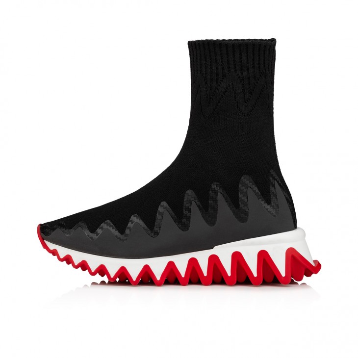 Christian Louboutin Kid's Mini Shark Flat Red Sole Runner Sneakers,  Toddlers/Kids