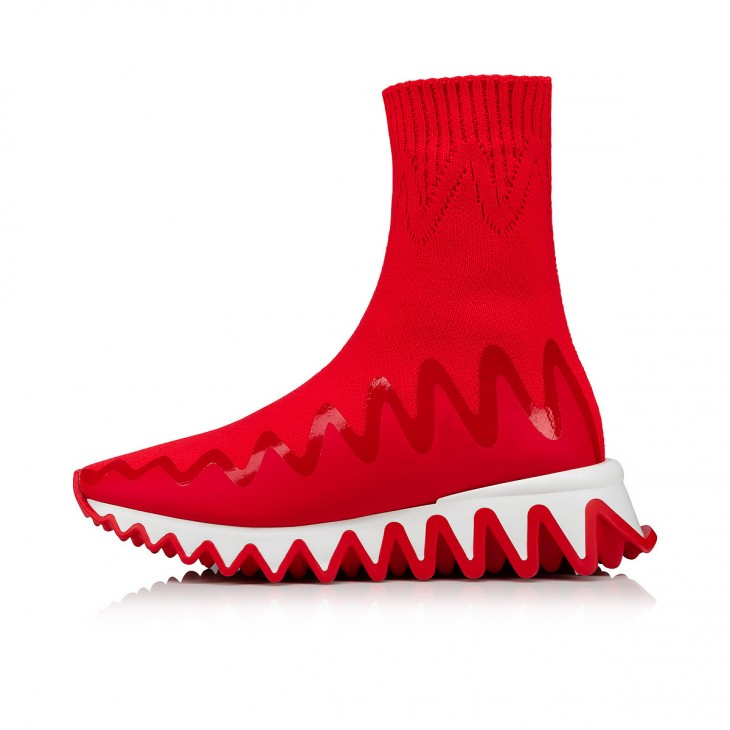 Christian Louboutin Kids' Mini Sharky Sock Sneaker Version Loubi