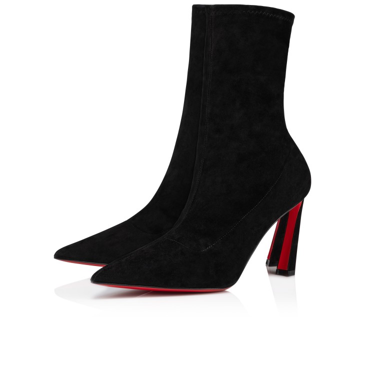Christian Louboutin Condora 100 Suede Ankle Boots Black