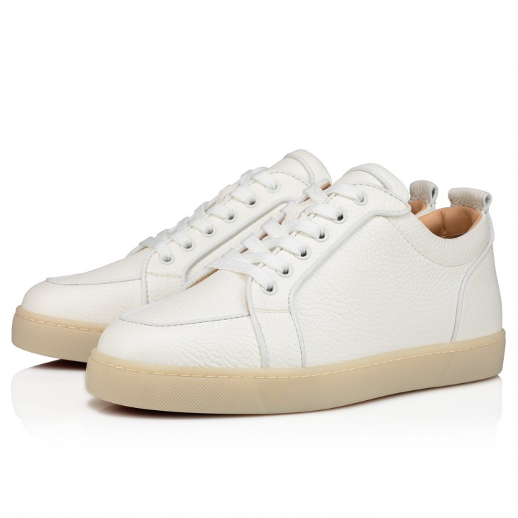 Christian Louboutin Men's Louis Tonal Perforated Leather High-Top Sneakers