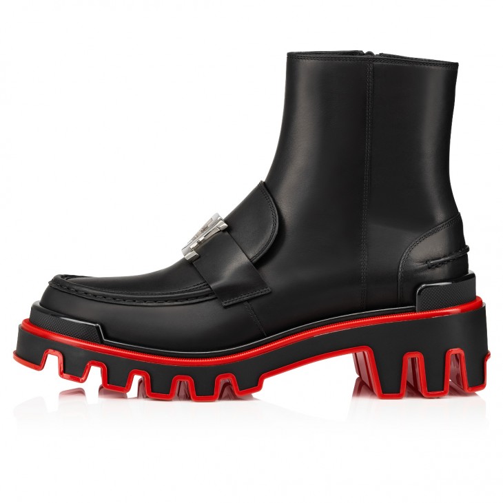 Christian Louboutin Men's Our Fight Zip Leather Combat Boots