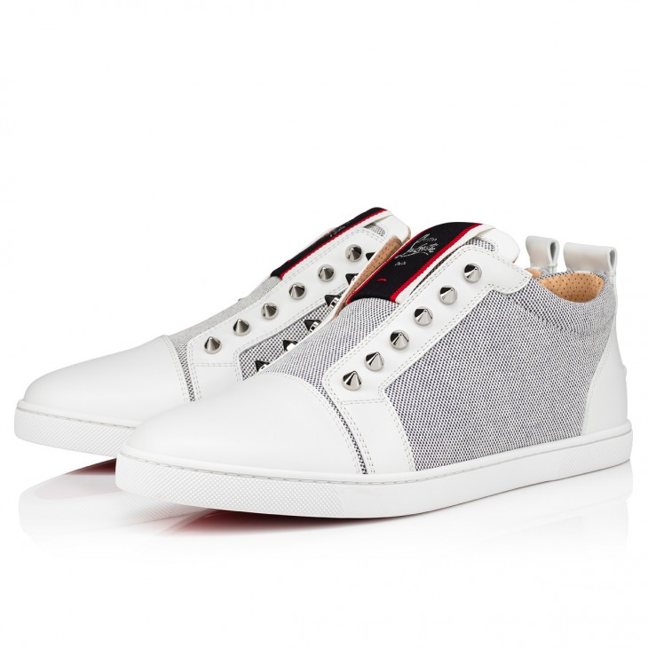 F.A.V Fique A Vontade - Slip-on sneakers - Calf leather and spikes