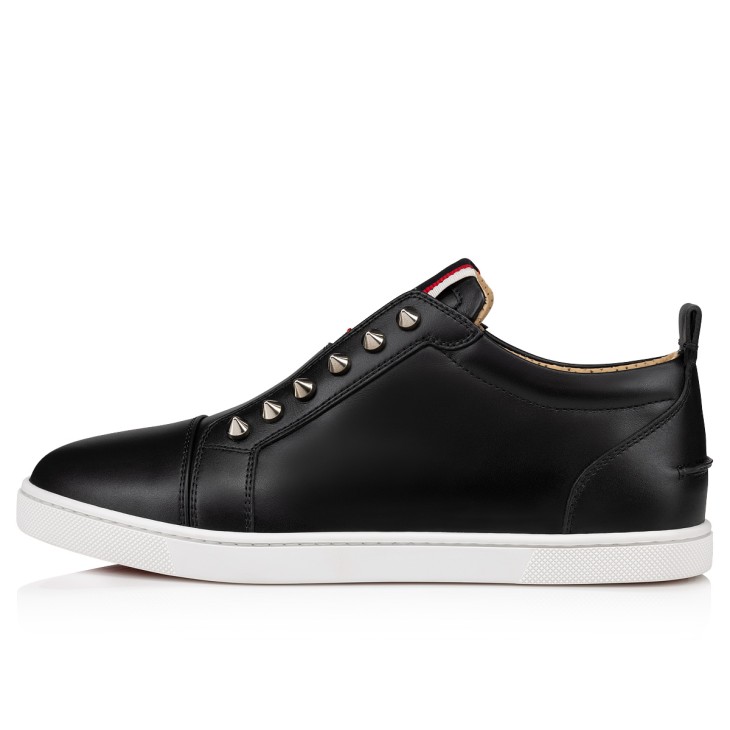 Christian Louboutin Black Leather Futura Platform Ankle Boots ref