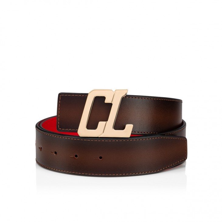 Signature leather belt Louis Vuitton Brown size 85 cm in Leather