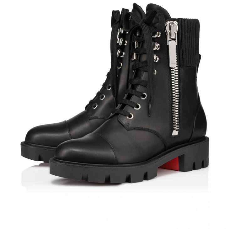En Hiver Lug - Low boots - Calf leather - Black - Women 