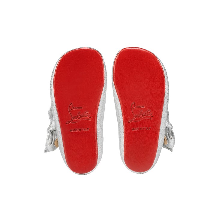 ★美品★Christian Louboutin ベネッシュ・リポーター　スタッズ Lou Babe - Ballerinas - Lurex - Silver - Baby - Christian