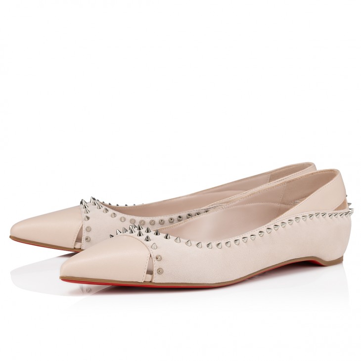 Duvettina Spikes - Ballerinas - Nappa leather, suede and spikes - Leche ...