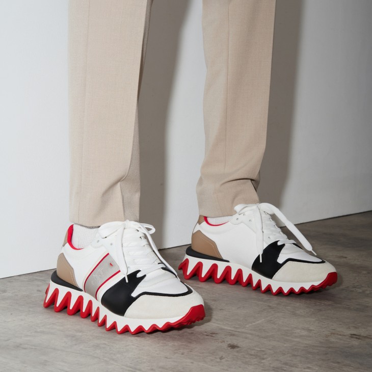 Nastroshark - Sneakers - Olona canva and calf leather - White - Men - Christian  Louboutin United States