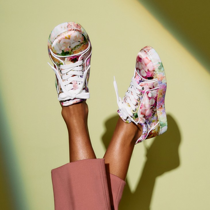 Vieira - Sneakers - Crepe satin Blooming print - Multicolor 