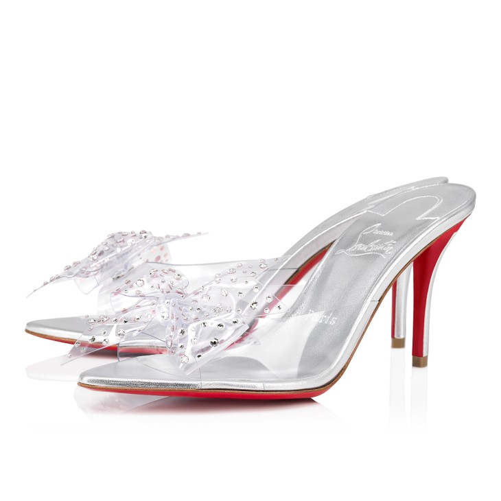 Aqua Strass - 80mm Mules - PVC, iridescent nappa leather and