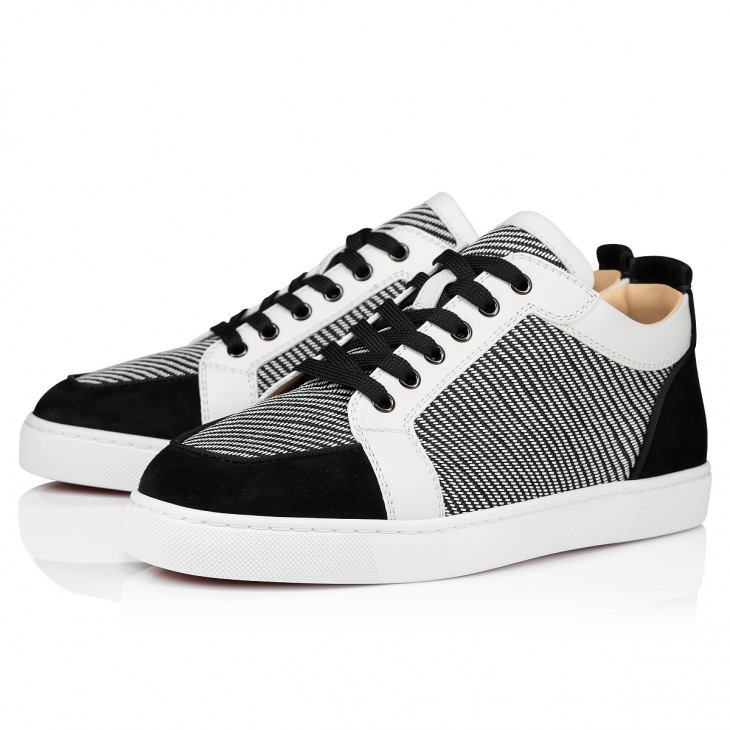 Rantulow - Sneakers - Veau velours and straw Rabane - Black - Men 