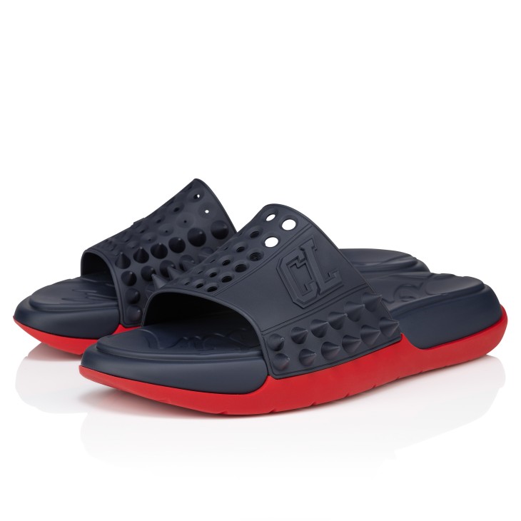 Take It Easy Mules Rubber Marine Men Christian Louboutin United States