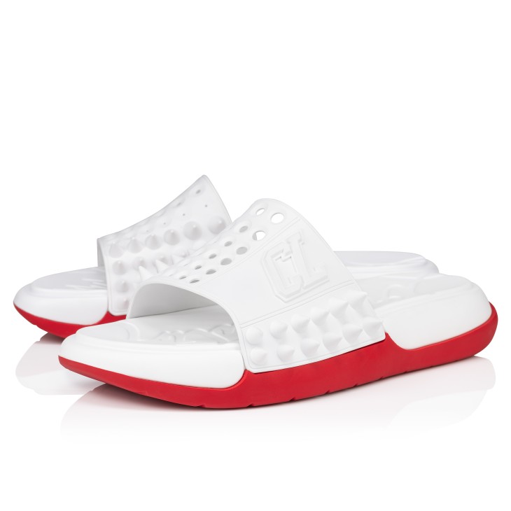 Christian Louboutin サンダル　29.5センチ　メンズ Take It Easy - Mules - Rubber - White - Men - Christian Louboutin