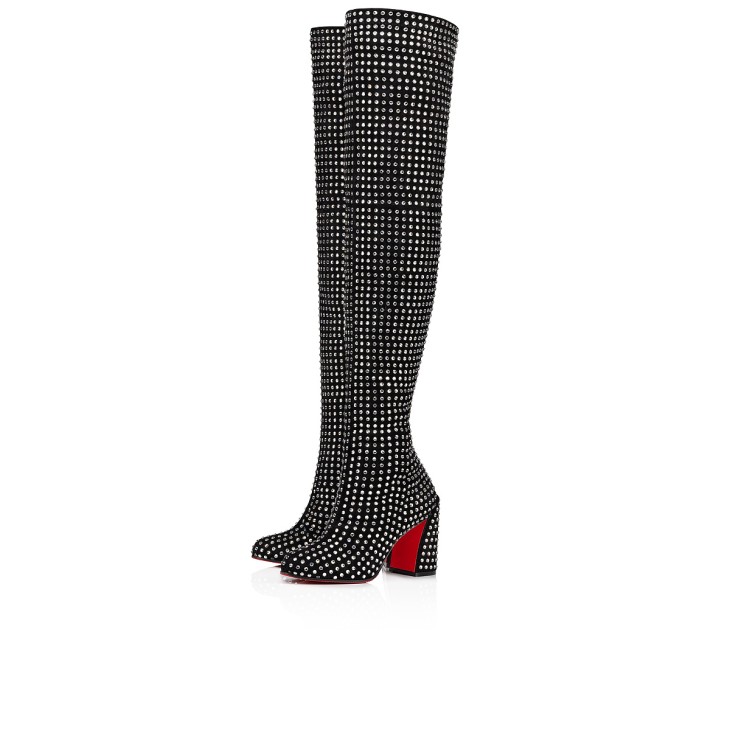 Jane Botta 85mm Boots Strass Boom Black Women Christian Louboutin United States