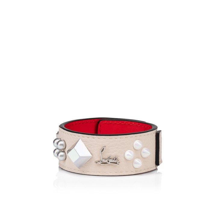【Christian Louboutin】Loubilink Bracelet★3205177 CM53 Christian Louboutin - Loubilink leather bracelet Christian