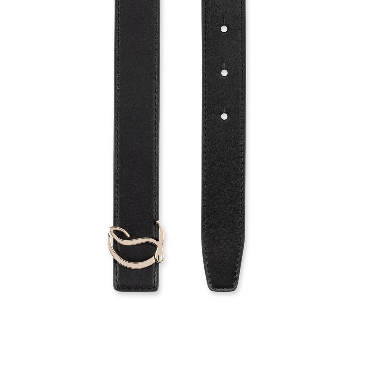 Belt - Alligator embossed calf leather - Black - Christian