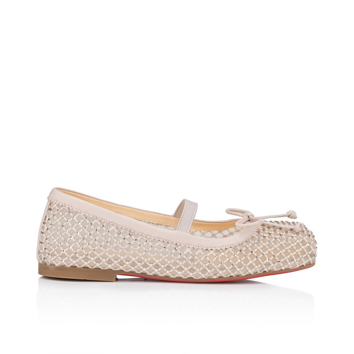 【関税込み】Christian Louboutin Ballerinas Baballet Strass - Ballerinas - Mesh and strass - Leche