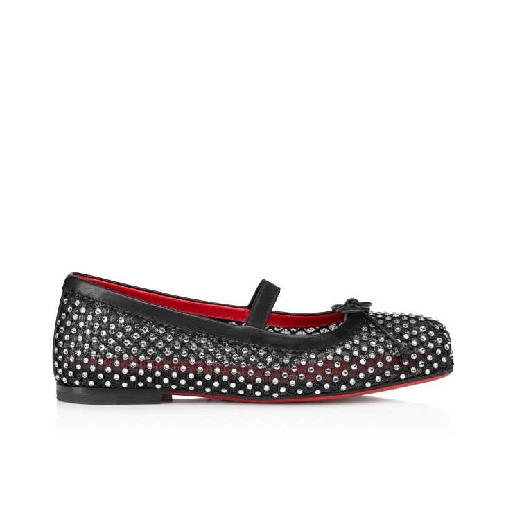 Baballet Strass - Ballerinas - Mesh and strass - Black - Kids - Christian  Louboutin United States
