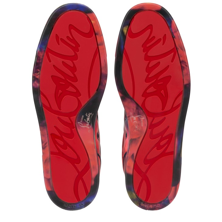 Louis Junior Spikes - Sneakers - Roses printed calf leather