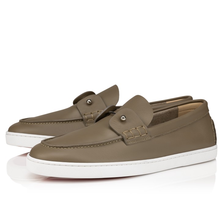 【CHRISTIAN LOUBOUTIN】Chambeliboat スエード ローファー Chambeliboat - Boat Shoes - Calf leather - Silex - Men