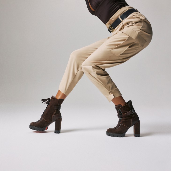 Macademia 100 mm Low Boots Veau velours Cosme Women Christian Louboutin United States