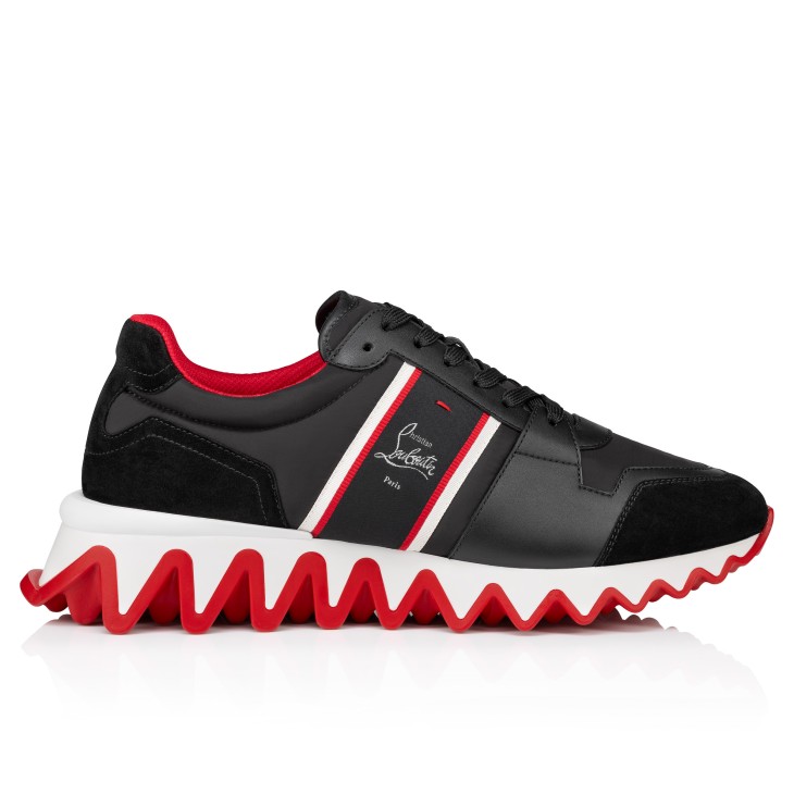 【Christian Louboutin】Nastroshark 40 刺繍 スニーカー Nastroshark - Sneakers - Calf leather and cotton