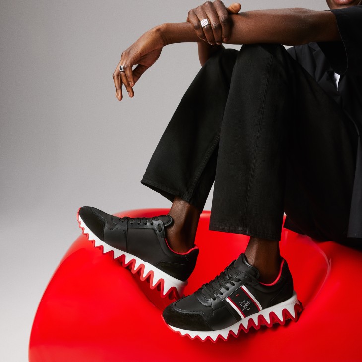 Nastroshark - Running Sneakers - Calf leather and fabric - Black