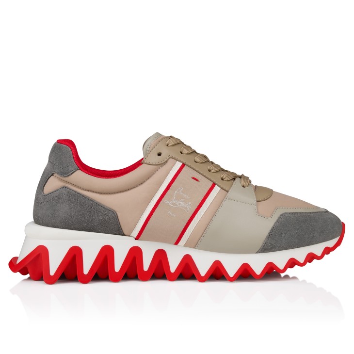 Christian Louboutin ナストロシャーク レザースニーカー Nastroshark - Running Sneakers - Calf leather and fabric