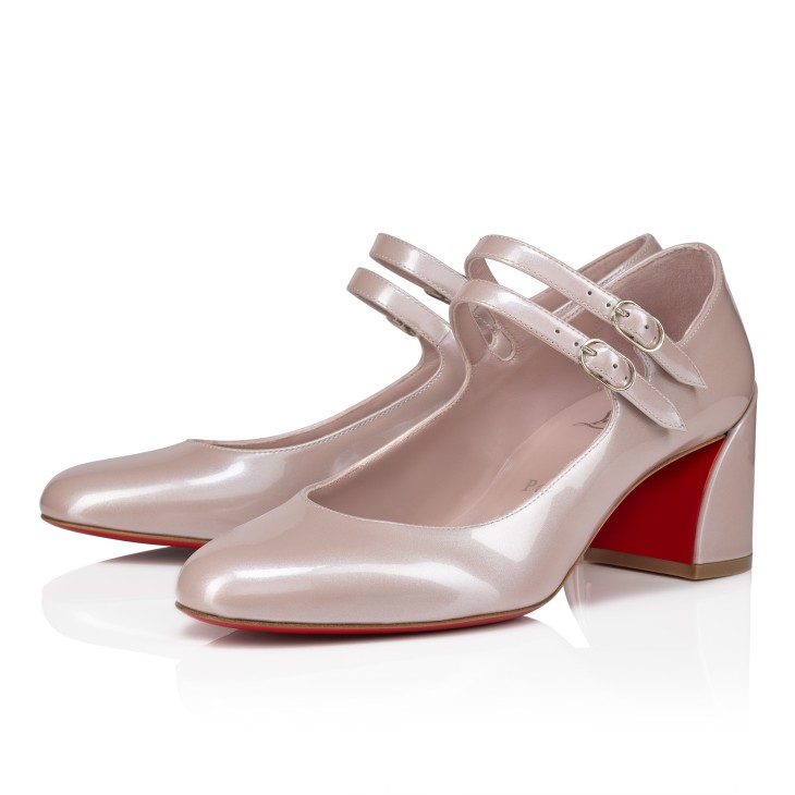 Miss Jane - 55 mm Mary Janes - Pearlescent patent calf leather - Vintage  Rose - Women - Christian Louboutin United States
