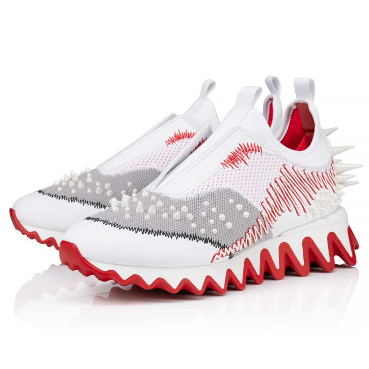 Loubishark - Sneakers - Calf leather and neoprene - Black