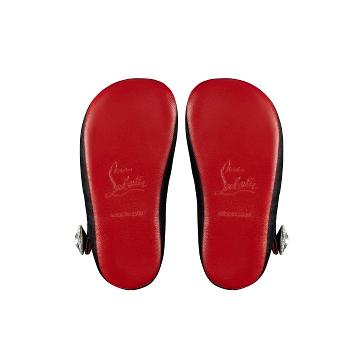 V BALLET【BLK】/ SUI Nexete Satin Finish Ballerina-Style Dance Shoes with Ribbons
