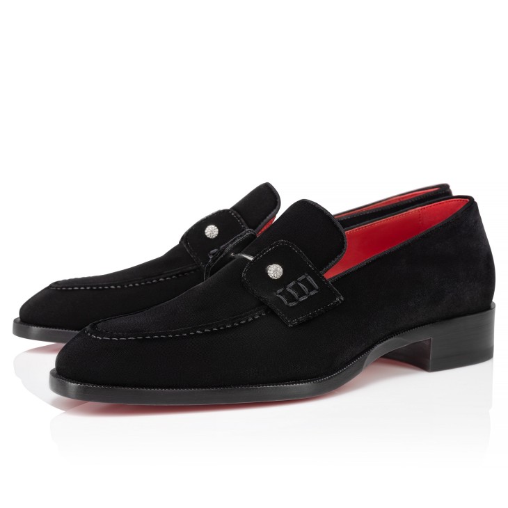 Chambelimoc Night Strass Loafers Velvet Black Men Christian Louboutin United States