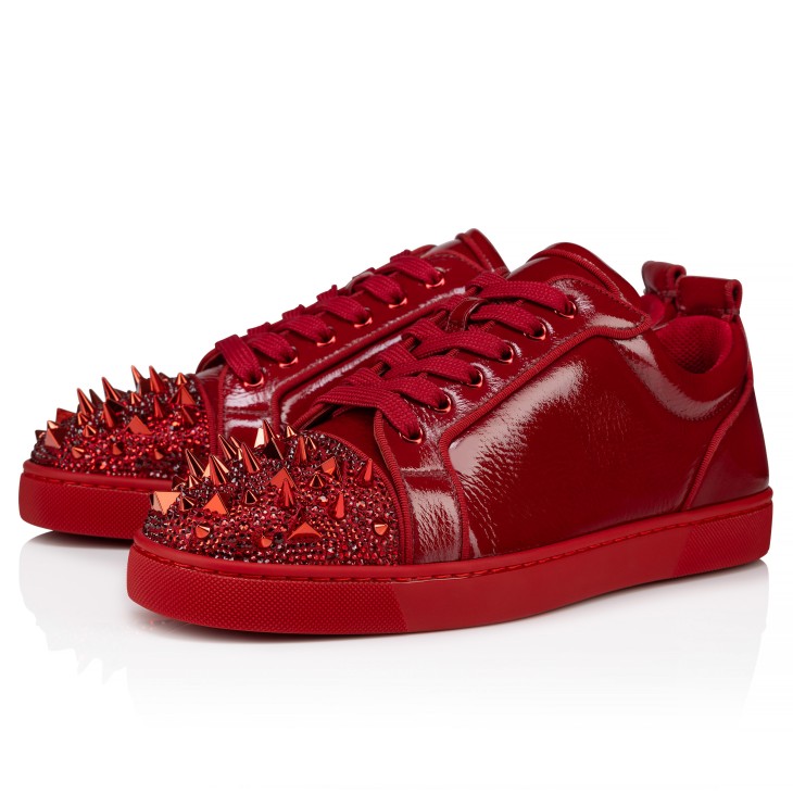 Louis Junior P Pik Pik Strass Sneakers Metallic suede and spikes Loubi Men Christian Louboutin United States