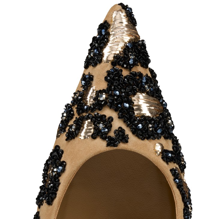 【国内発】新作 [2-5日着] C.Louboutin Pyramid クロスボディ Christian Louboutin Light Beige Leather Clou Noeud Spikes