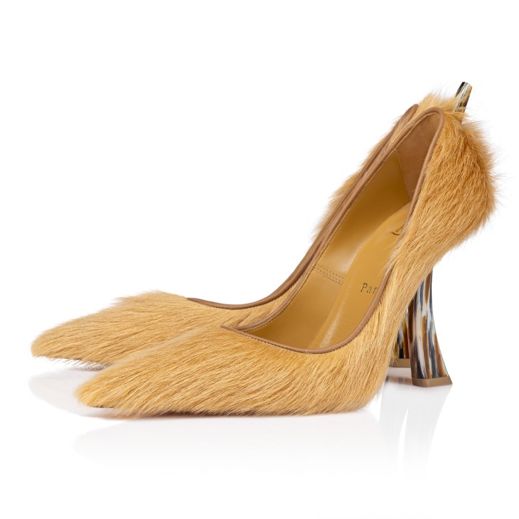 Kate Clawmax - 100 mm Pumps - Hairy calf leather - Goldie Kate Clawmax - 100 mm Pumps - Hairy calf leather - Goldie