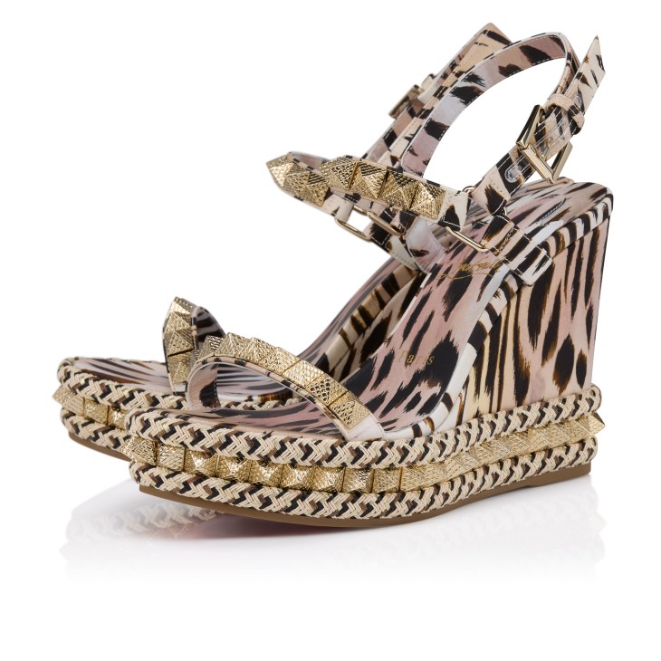 Pyraclou - 110 mm Espadrilles - Patent calf leather - Black