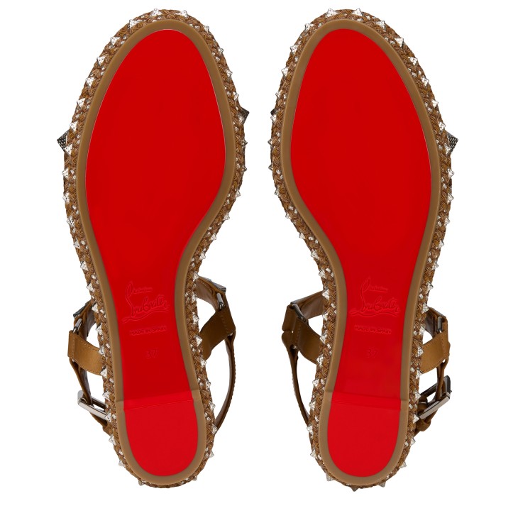 Pyraclou - 60 mm Espadrilles - Waxed calf leather - Terra