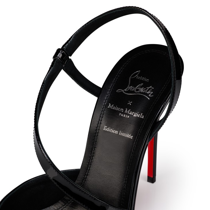 Loubiella - 100 mm Slingback pumps - Patent calf leather