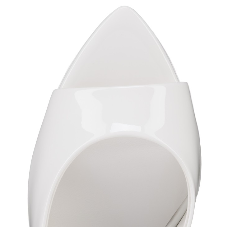 Miss Z Mule - 100 mm Mules - Patent calf leather - Bianco - Women