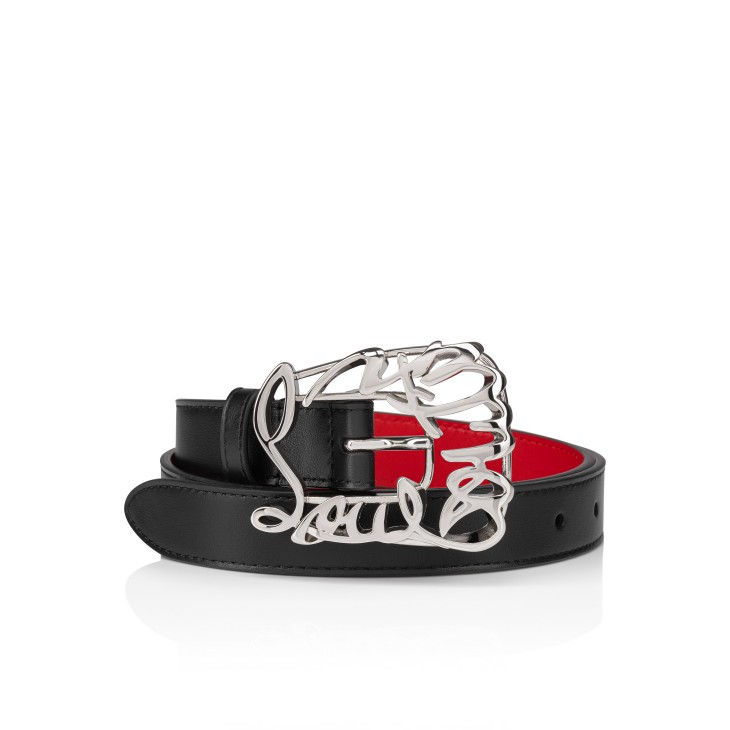 Happy Rui CL Logo - Belt - Grained calf leather - Black