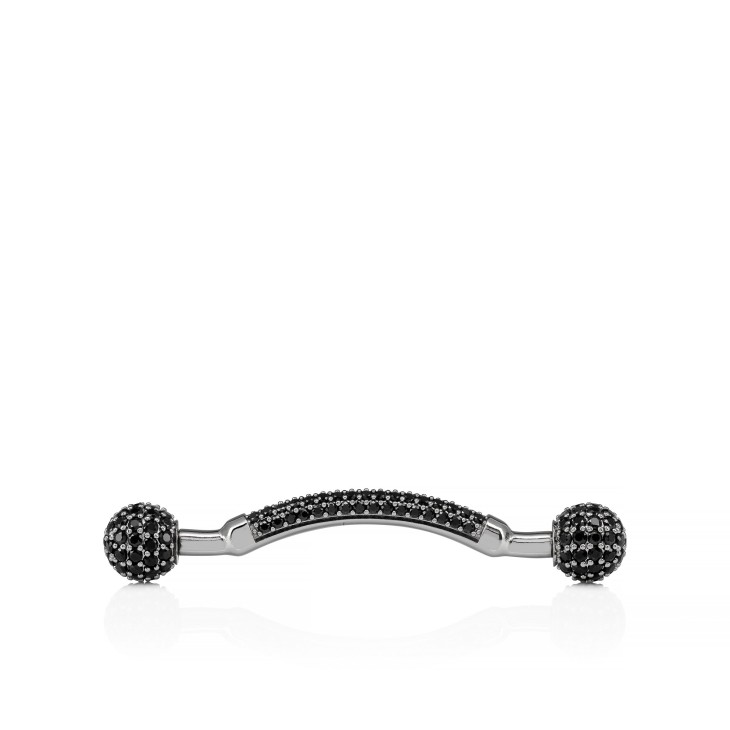 Chambelink Strass - Shoe jewelry - Metal and strass - Black Gun