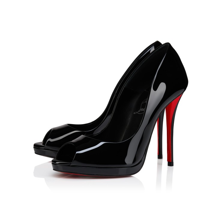 ChristianLouboutin サイズ38 黒エナメルハイヒール 赤ソール Lady Z - 120 mm Pumps - Patent calf leather - Black - Women