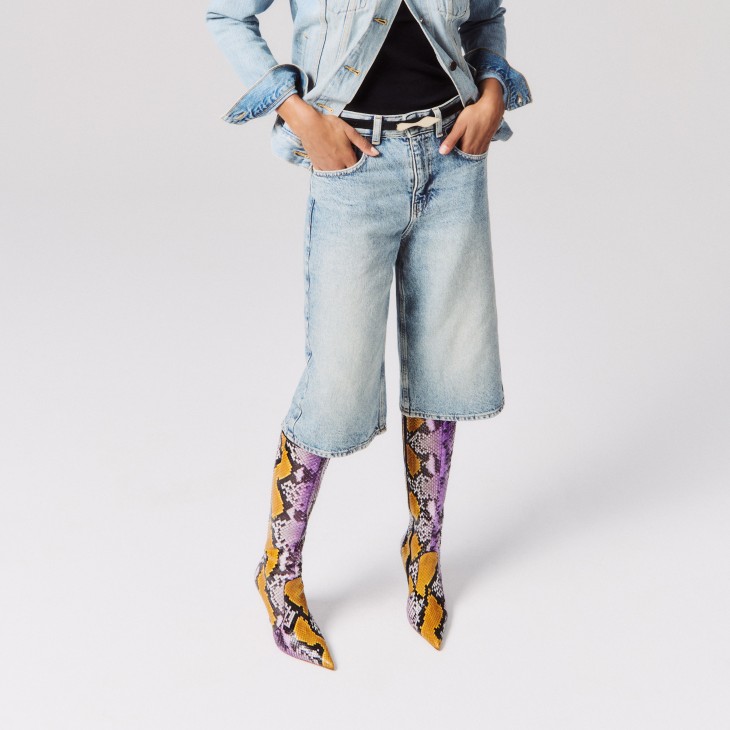 Christian Louboutin ブラスター クロスボディ ボア Miss Z Botta - 100 mm Boots - Gradient python leather - Rhapsody