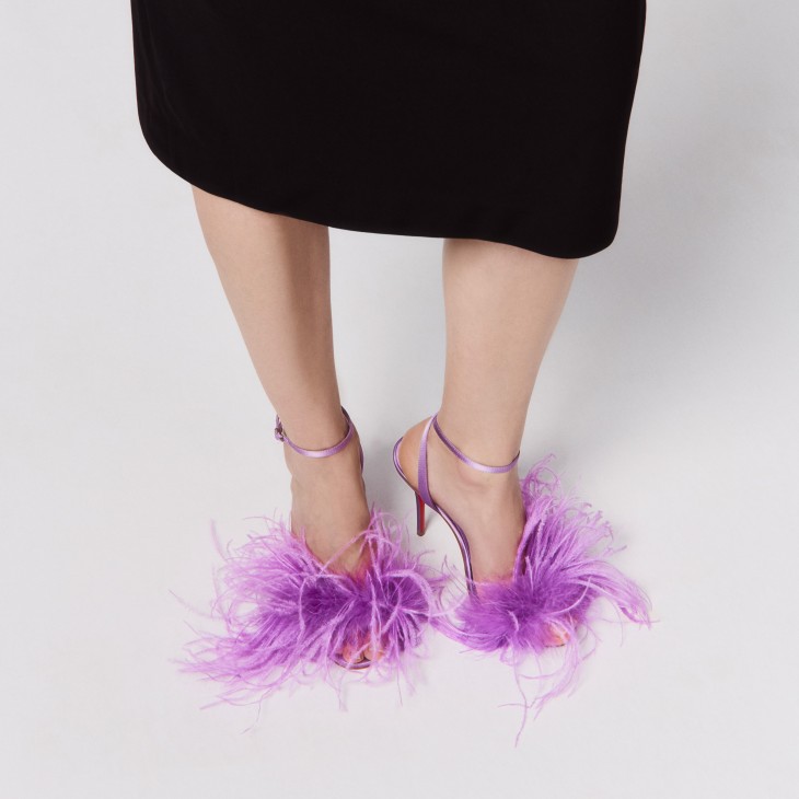 Miss Z Poupi - 100 mm Strappy sandals - Crepe satin - Rhapsody