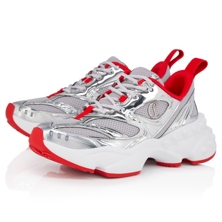So Flo - Running sneakers - Laminated calf leather - Silver