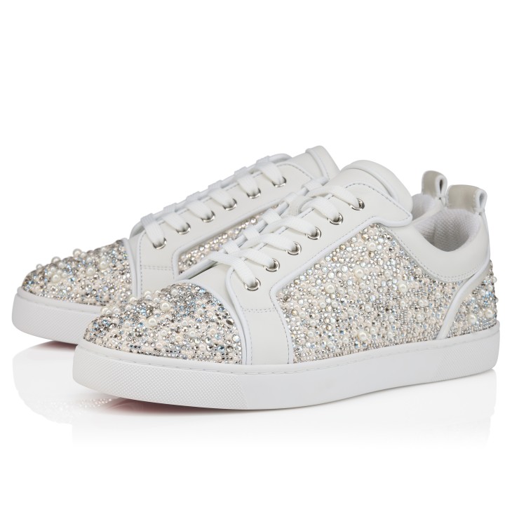 Liela @断捨離 Christian Louboutin Louperla Jr - Sneakers - Crepe satin, calf leather, strass et