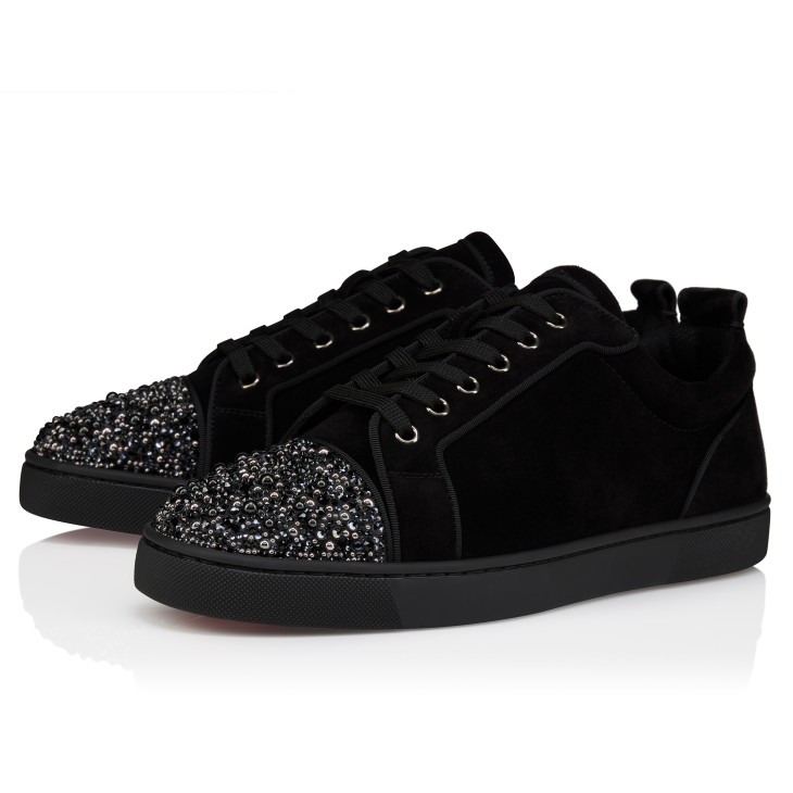 Louis Jr P Perla - Sneakers - Veau velours and strass - Black